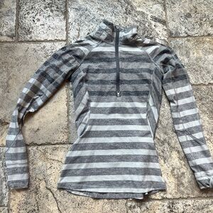 Lululemon XS Gray and Black Quarter-Zip Pullover